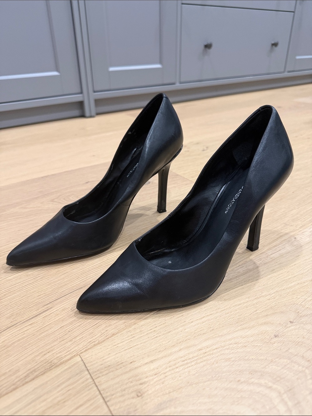 BCBGeneration Black Pointed-Toe Stiletto Pumps